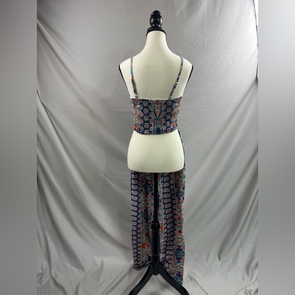 Boho Floral Printed Cami Tank Top And Side Split Pant - Picture 9 of 9